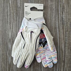 Nike NFL Superbad 7.0 "Crucial Catch" Football Gloves 2XL XXL White HQ1122-102